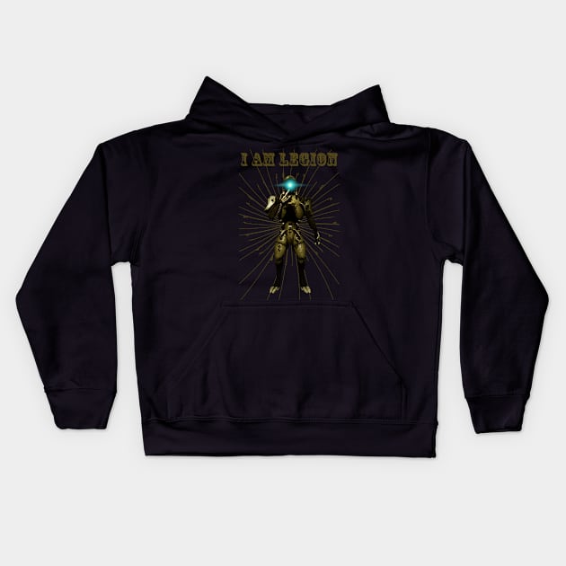 I AM LEGION Kids Hoodie by Liquid Feline